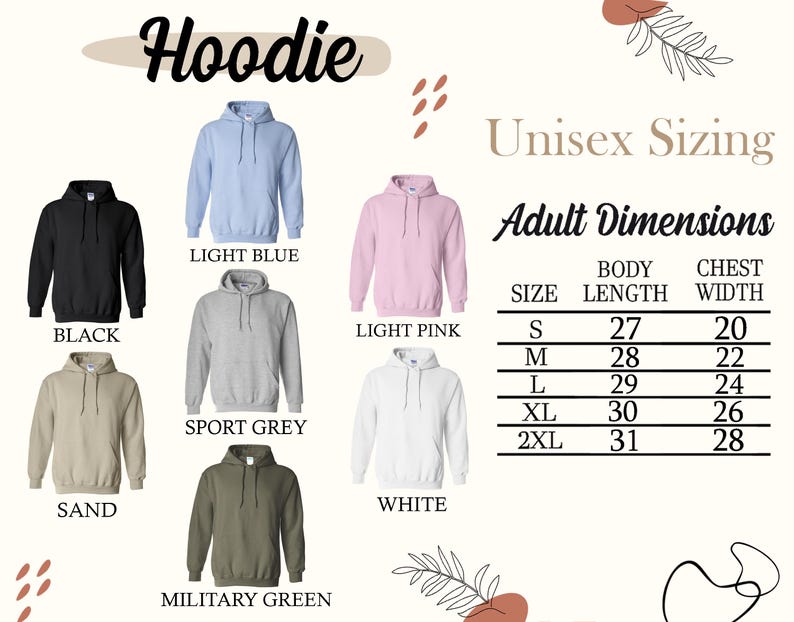 the hoodie sizes guide for men and women