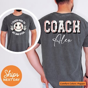 Custom Baseball Coach T-Shirt, Unisex Baseball coach gifts, Funny Hit and Steal Shirt, gameday shirt, funny coach shirt, Comfort Colors