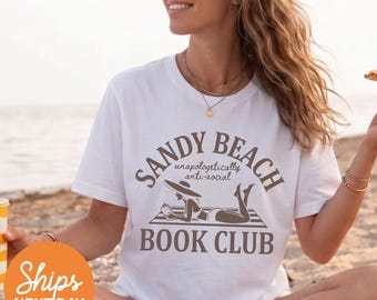 Camisa Comfort Colors Sandy Beach Book Club para niñas, verano 2026