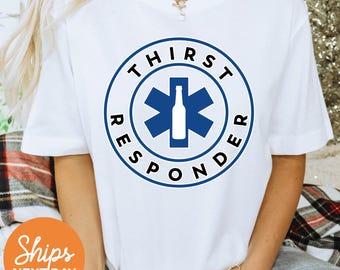 Thirst Responder | Barista shirt | Bartender Tshirt | Drinking buddy | Mixologist Sweatshirt | Funny long sleeves | Unisex Tshirt | 2670p