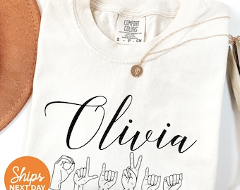 Custom hand Sign Language shirt, ASL teacher tee