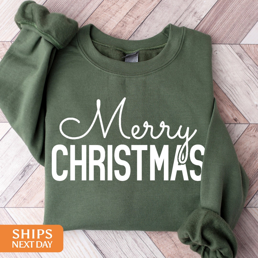 Merry Christmas Sweatshirt, Womens Christmas Hoodie, Merry and Bright