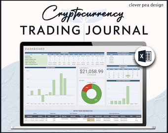 Cryptocurrency Trading Journal | Trade Log | Excel | Spreadsheet Template | Crypto Trading | Bitcoin