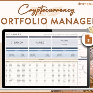 Cryptocurrency Google Sheets Template | Portfolio Investment Tracker | Google Sheets | Spreadsheet Template | Crypto Trading | Bitcoin