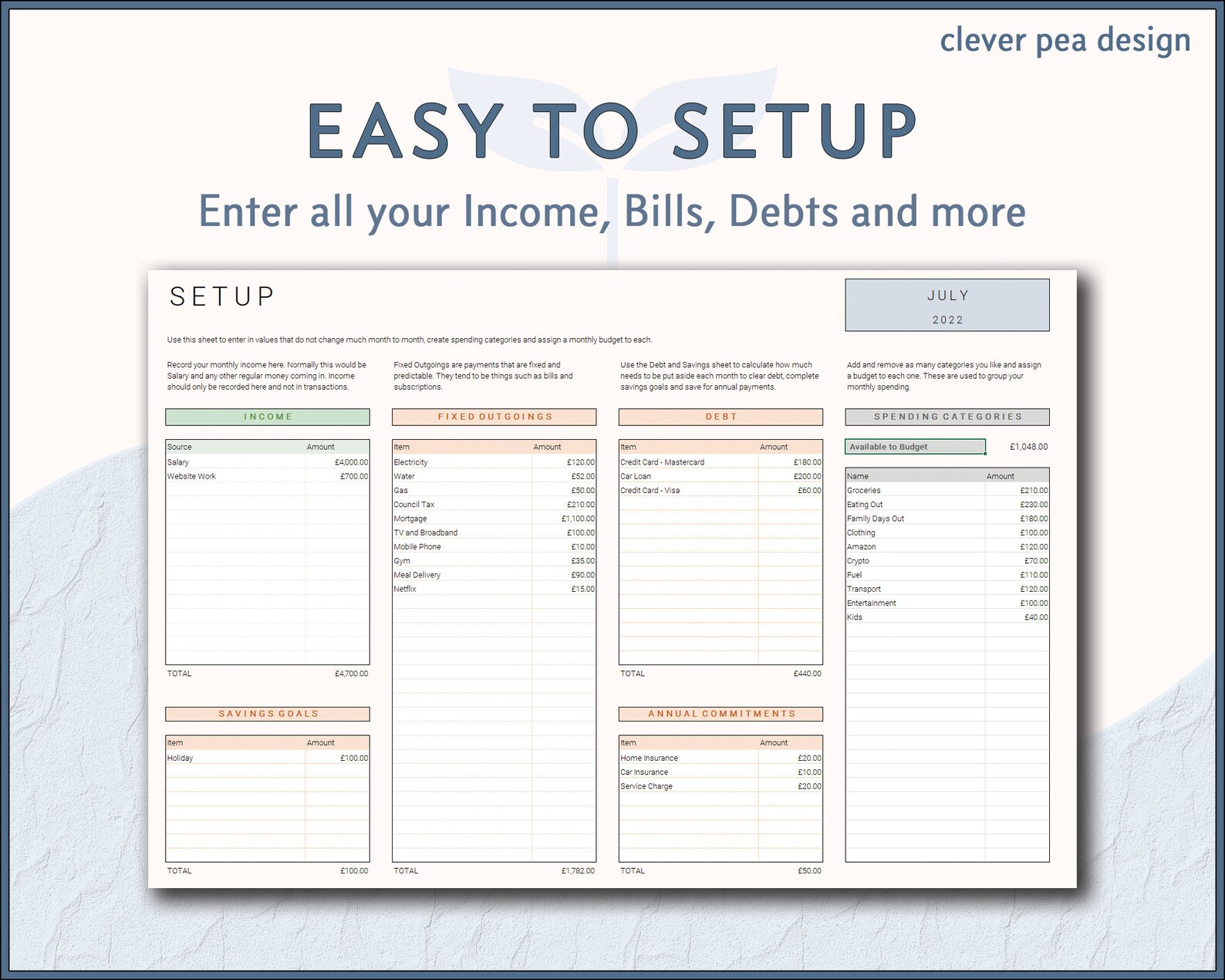 Weekly Planner and Monthly Budget Excel Template Bundle - Etsy