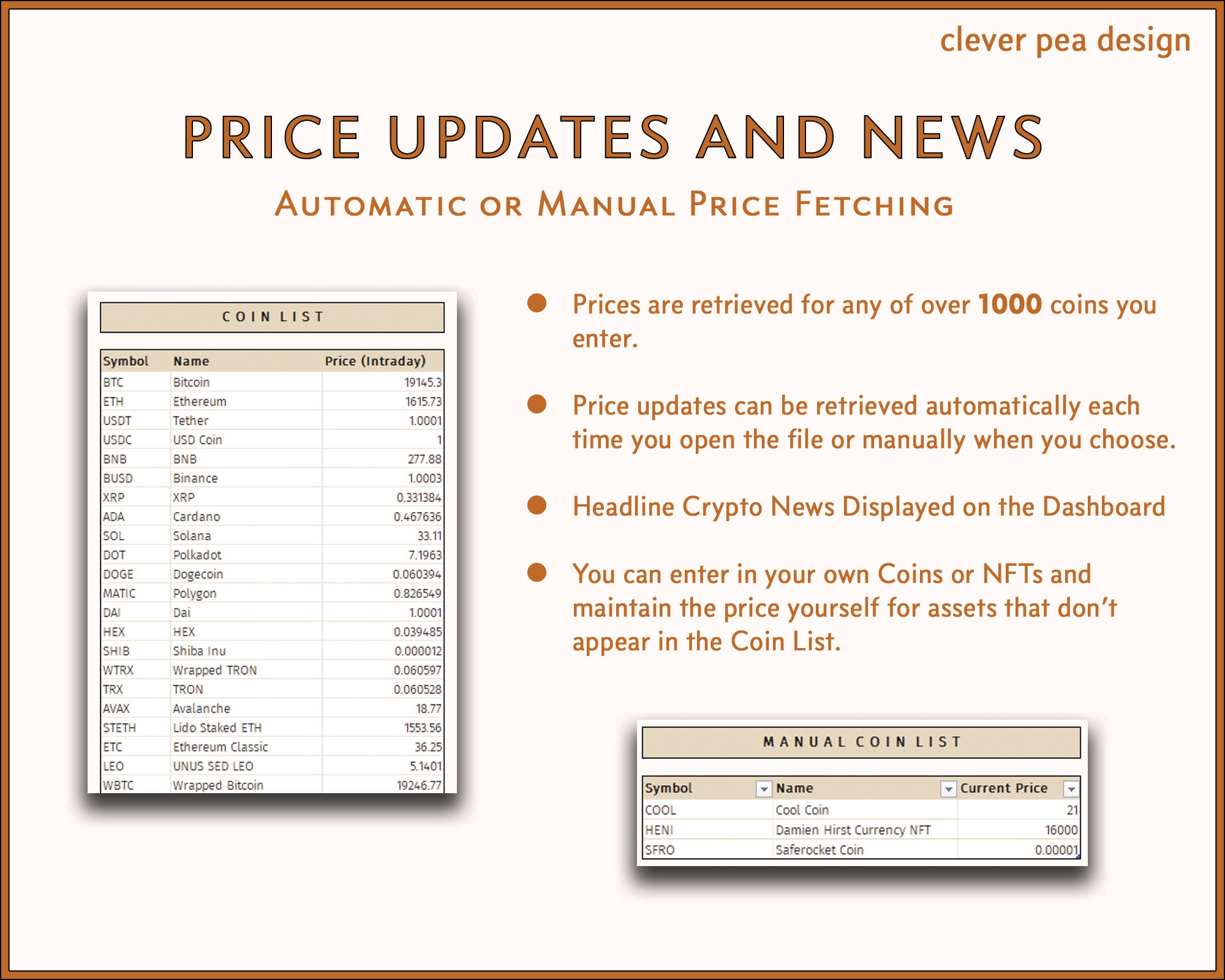 Cryptocurrency Portfolio Tracker: Excel Spreadsheet Template - Etsy