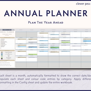 Jahresplaner Vorlage: Aufgabenplaner & To-Do Liste Bild 2