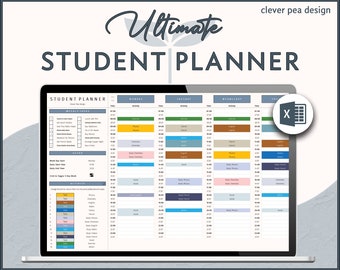 assignment deadline tracker Student Planner Excel Template | Assignment Tracker | College Timetable | Excel