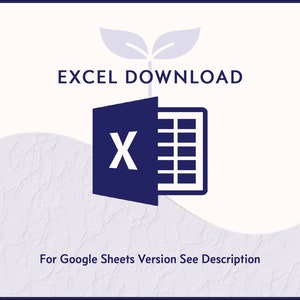 K&ouml;nnte beinhalten: Ein blaues Excel-Symbol mit dem Buchstaben "X" und einem Tabellenraster. Der Text "EXCEL DOWNLOAD" befindet sich &uuml;ber dem Symbol. Der Text "F&uuml;r die Google Sheets-Version siehe Beschreibung" befindet sich unter dem Symbol.