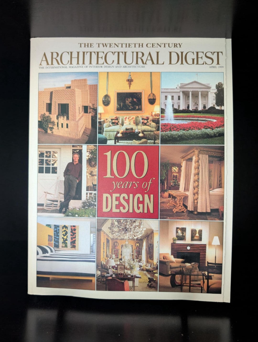 Architectural Digest April 1999: 20th Century Design - Vintage Magazine ...
