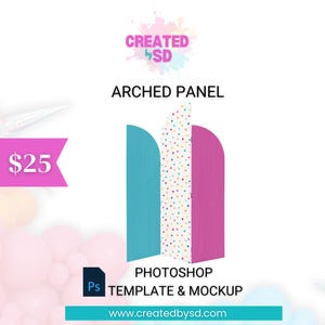Arched Panel Photoshop Template Adobe Photoshop Mockup Wood Backdrop