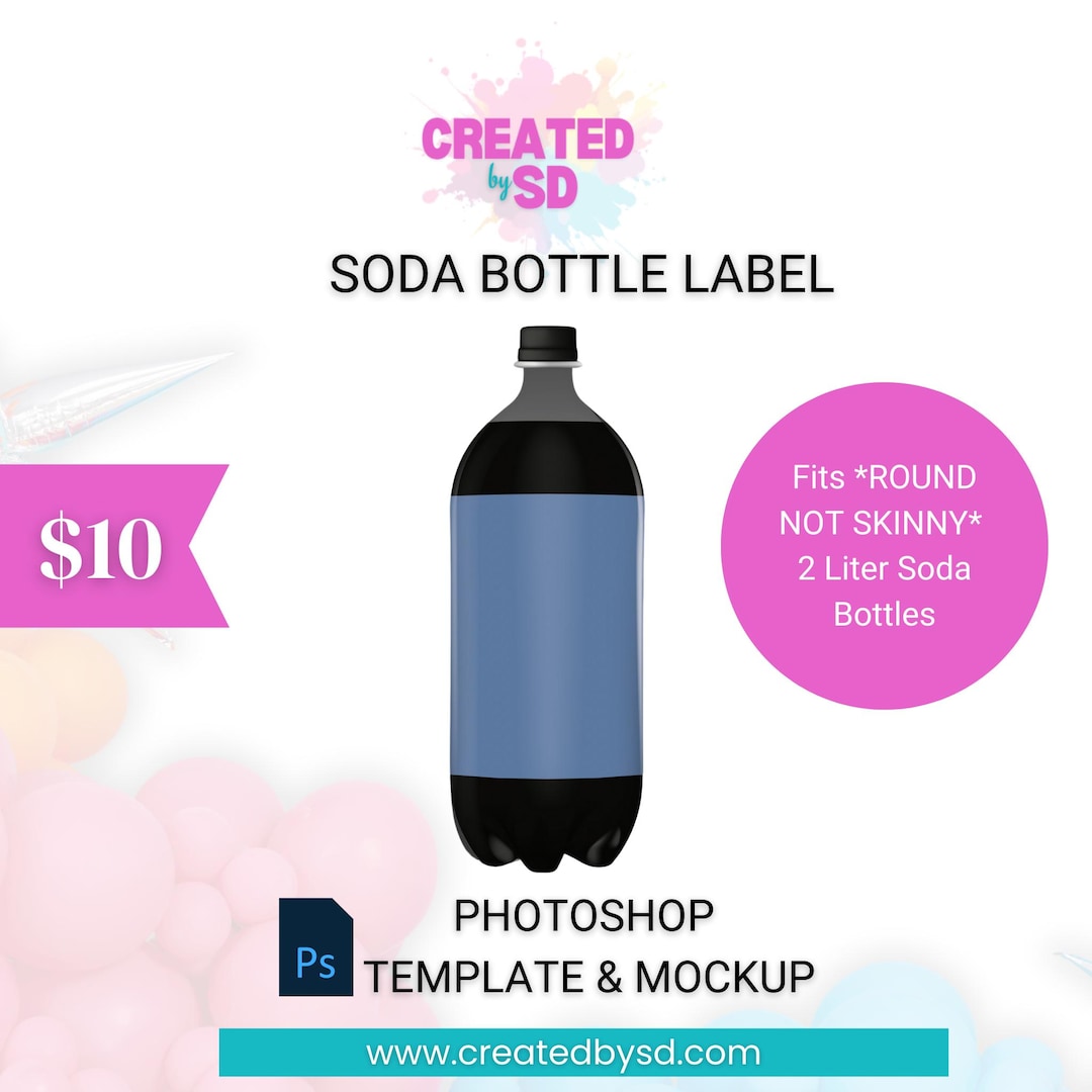 Soda Bottle Label Template and Mockup 2 Liter Bottle Wrapper Soda Soda Bottle Label Template and Mockup 2 Liter Bottle Wrapper Soda