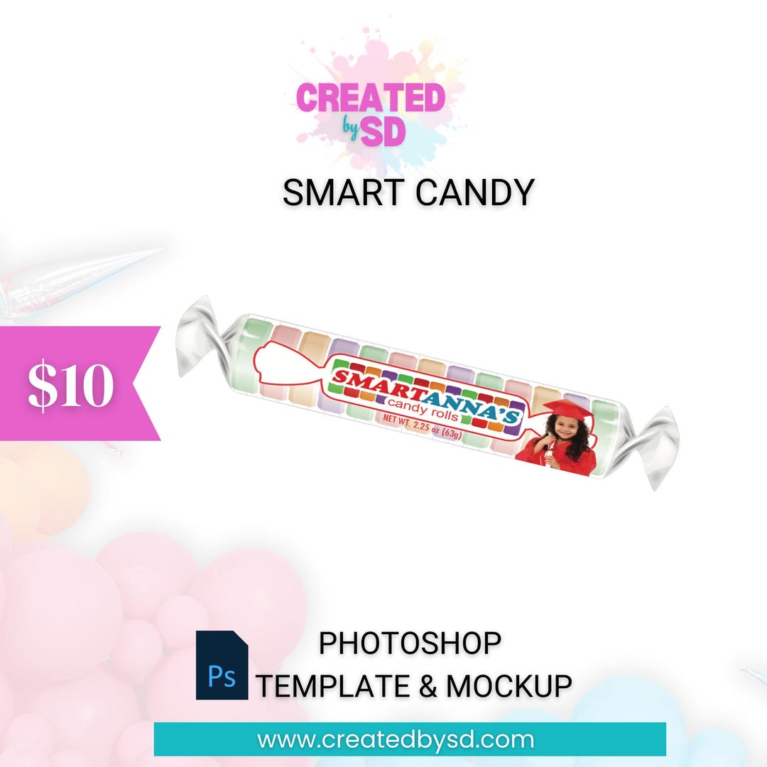 Usv Canady Rapper Editable Candy Wrapper Template: Photoshop Party Favor Labels - Etsy