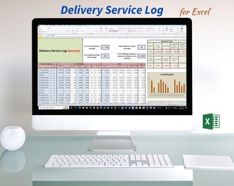 Delivery Service Log | Doordash Driver Log | Delivery Tracker | Mileage Tracker | Mileage, Expenses and Earnings Tracker | Daily Mileage Log