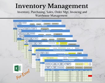 Inventory Management Template | Stock Management | Order Processing | Invoicing  | Warehouse Management | Stock Tracker | Inventory System