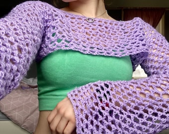 Homemade, Made to size, Crochet Shrug. Comes in various colours!