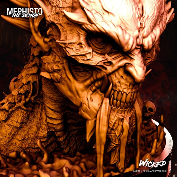 Mephisto Skulptur - von Wicked - 415mm - Marvel Comics Filmfigur, 3d gedruckte Actionfigur, Fan Art digitales 3D Modell