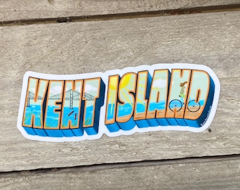 Kent Island, Maryland vinyl sticker | waterproof decal