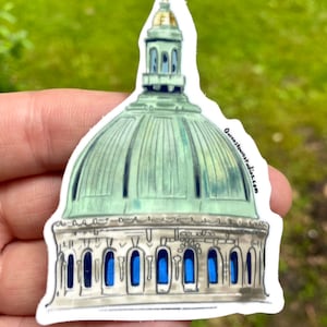 Annapolis Cathedral, Wedding Chapel sticker, waterproof, decal for hydro flask, water bottle, Maryland historic landmark