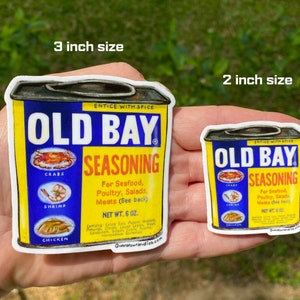 Vintage Old Bay ® Seasoning Tin, vinyl laptop sticker, waterproof decal, tumbler sticker