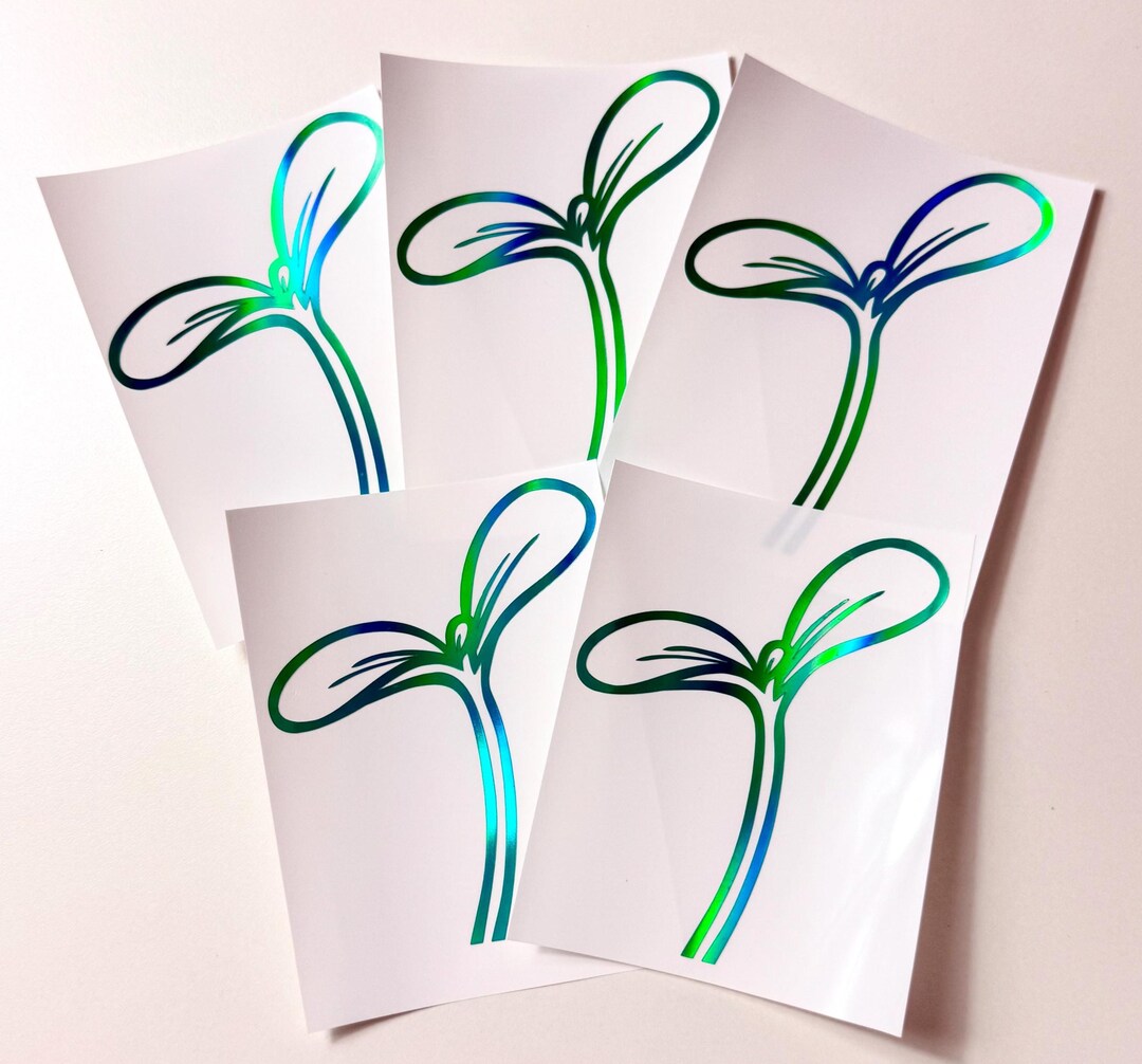 Holographic Sprout Vinyl Car Decal | EDM | Dubstep | Music Festival ...