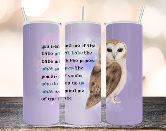 The Labyrinth Owl Sublimation Tumbler Tapered 20 oz Skinny and Straight Digital Downloads