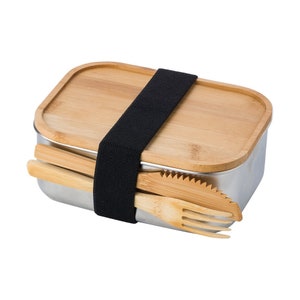 600ml Bamboo Lunch Box with Bamboo Lid - Sustainable, Eco-Friendly, Reusable, Environmental, Eco-Friendly, Bamboo