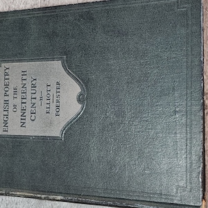 English Poetry of the 19th Century 1924 Leather Bound