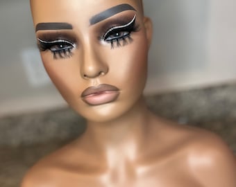 Custom Glam Mannequin Head: Wig, Jewelry & Accessory Display