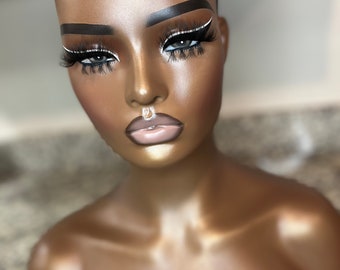 Customized Glam Mannequin Head (Monique)