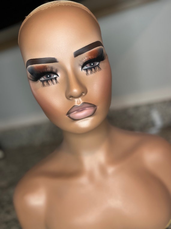 Custom Glam Mannequin Head Makeup Mannequin Wig Mannequin Display Glamequin  jasmin 