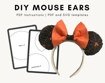 Mouse Ears Headband DIY Sewing Template and Written Instructions | SVG and PDF Templates