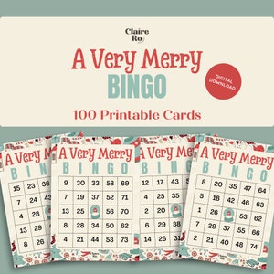 Christmas Bingo Printable | Printable Christmas Bingo Cards | Holiday Printable Bingo Cards | Printable Winter Bingo Cards | Christmas Games