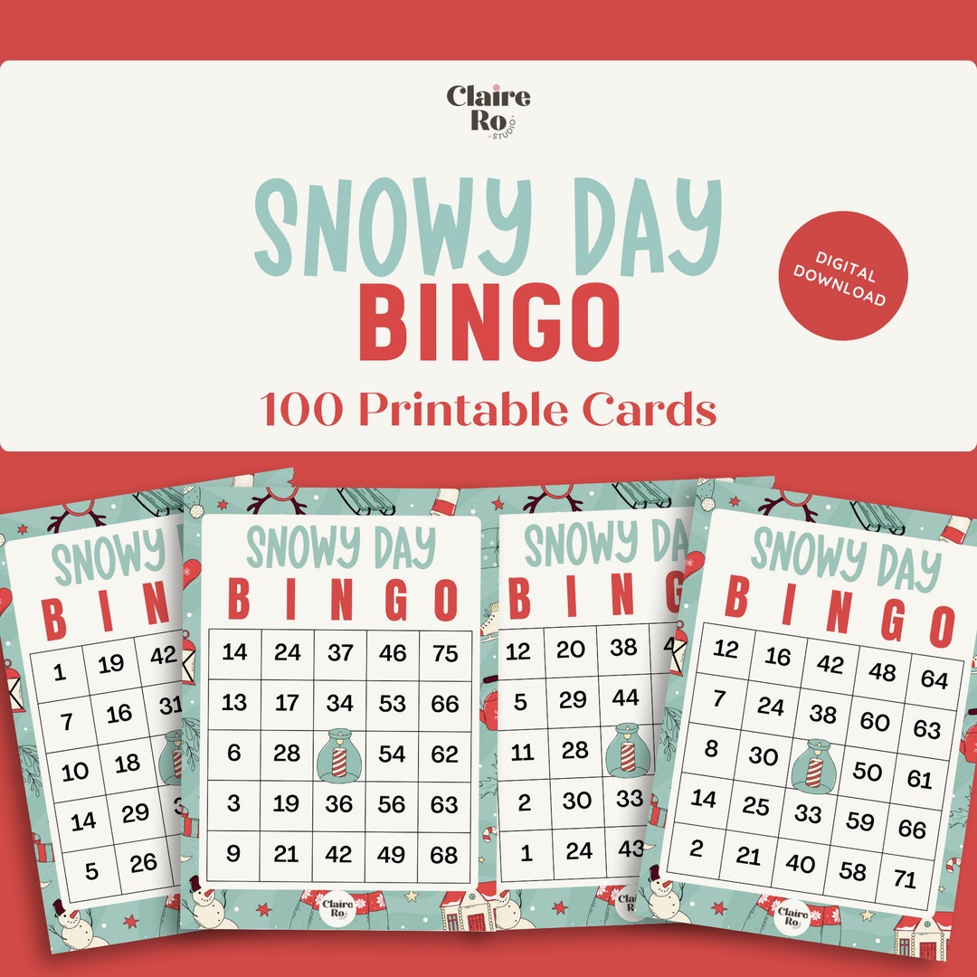 Printable Winter Bingo Cards Christmas Bingo Cards Digital Download ...