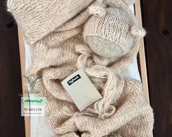 Brushed Alpaca Hand Dyed Bear Wrap Set preorder