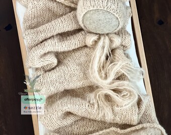 Brushed Alpaca Hand Dyed Bear Wrap Set preorder