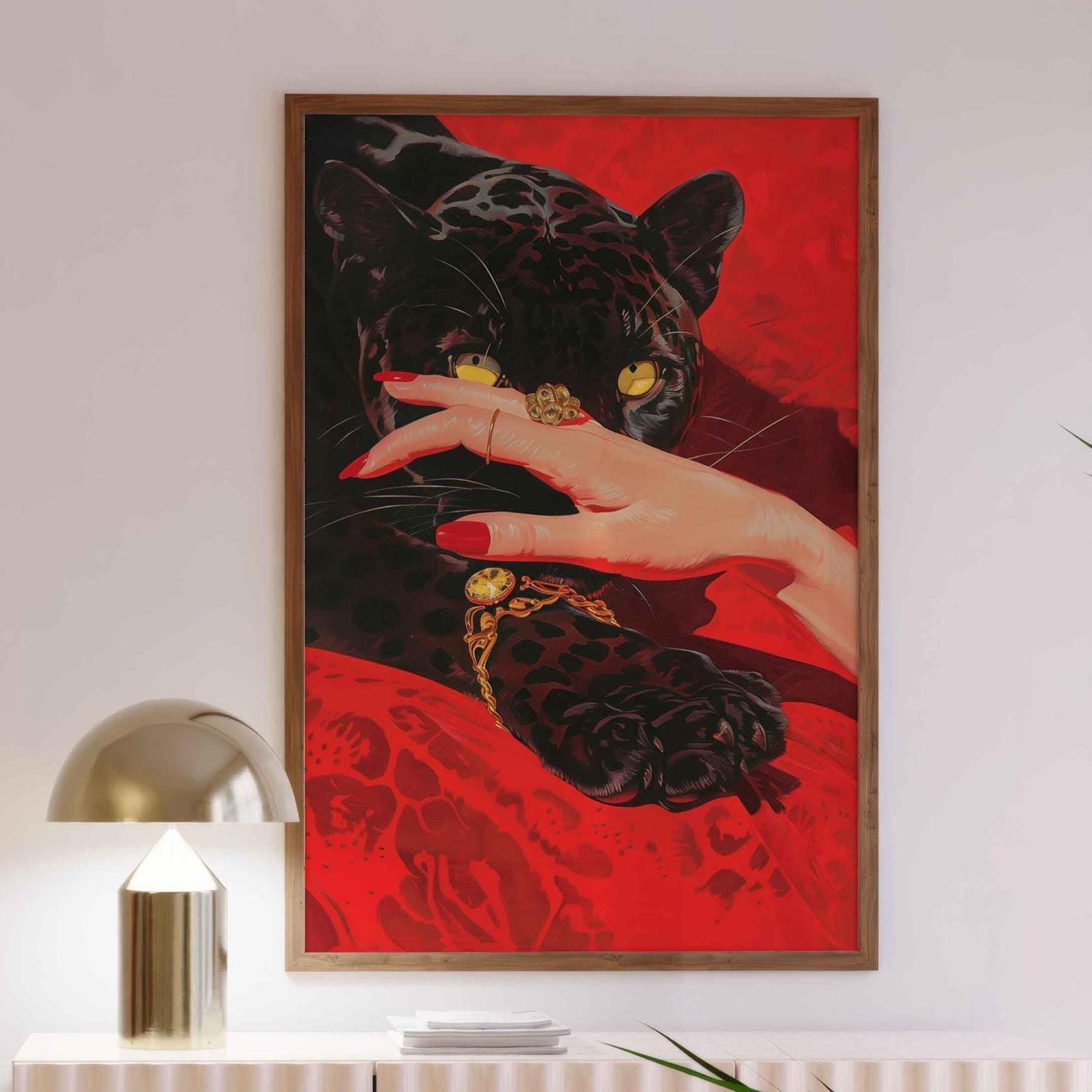 【専用】80s Patrick Nagel アートワーク フレーム付き Original Art Watercolor Rendition Of Patrick Nagels' 80's Ladies