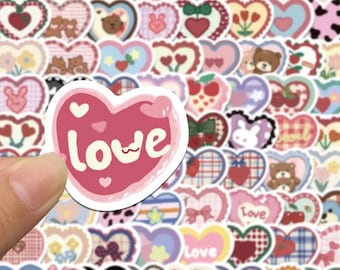 Love Dairy Aesthetics Stickers: Waterproof Vinyl Decals for Laptop, Planner (10/20/30PCS)