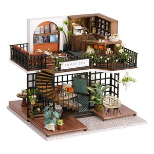 DIY Miniatures Forest Teashop DIY Toy Miniature House Ship Fast