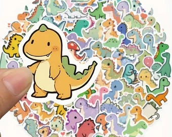 Cute Dinosaur Waterproof Stickers for Laptop, Water Bottle (10/20/30 PCS)