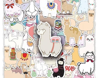 Alpaca Stickers, Lovely Sticker Pack, Cute Animal Stickers for Kids Laptop Water Bottle Journal Scrapbook Decals (10/20/30PCS)
