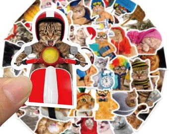 Cat Animals Pet Aesthetics  Stickers: Waterproof Vinyl Decals for Laptop, Planner (10/20/30PCS)
