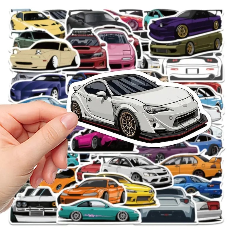 Modified Car Stickers, Waterproof Vinyl Decals for Laptop, Planner 10 ...