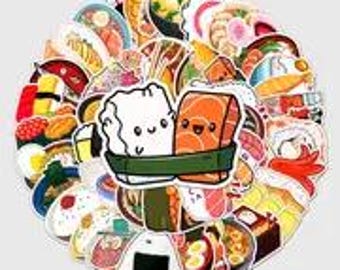 Food Cartoon Stickers: Waterproof Vinyl Decals for Laptop, Planner (10/20/30PCS)