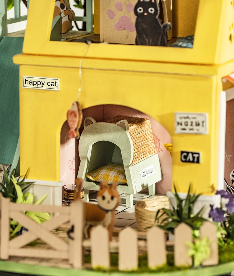 Rolife Cat House DIY Miniature House Kit Etsy