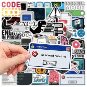 10/20/30 PCS Programmer MEME Stickers Creative Cartoon Stickers For Laptop Water Bottle Tablet Planner