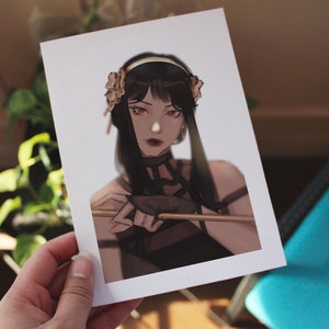 Yor Forger Thorn Princess Small Art Print Spy x Family Anime Art Assassin Wall Decor Illustration Anime