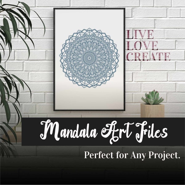 Mandala Art - Digital Files for print, decoration, coloring, engraving, cut file, clip art