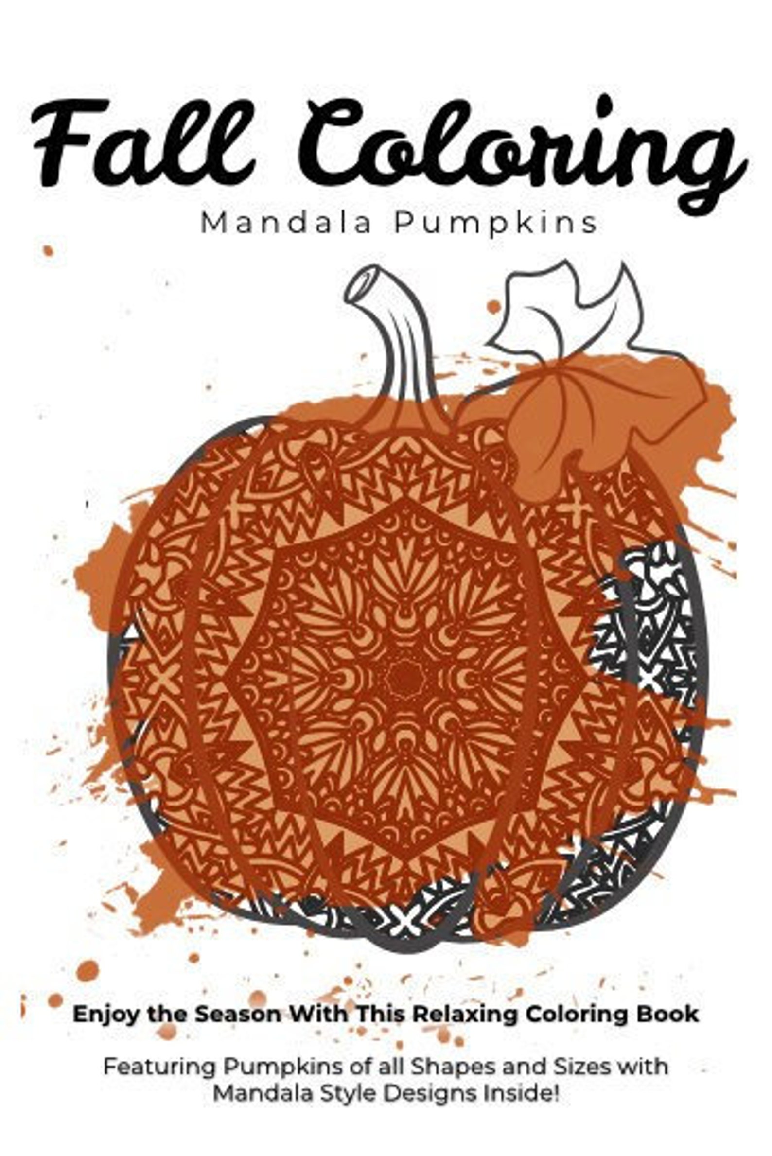 Mandala Pumpkins Printable Coloring Pages for Adults Fall and Autumn