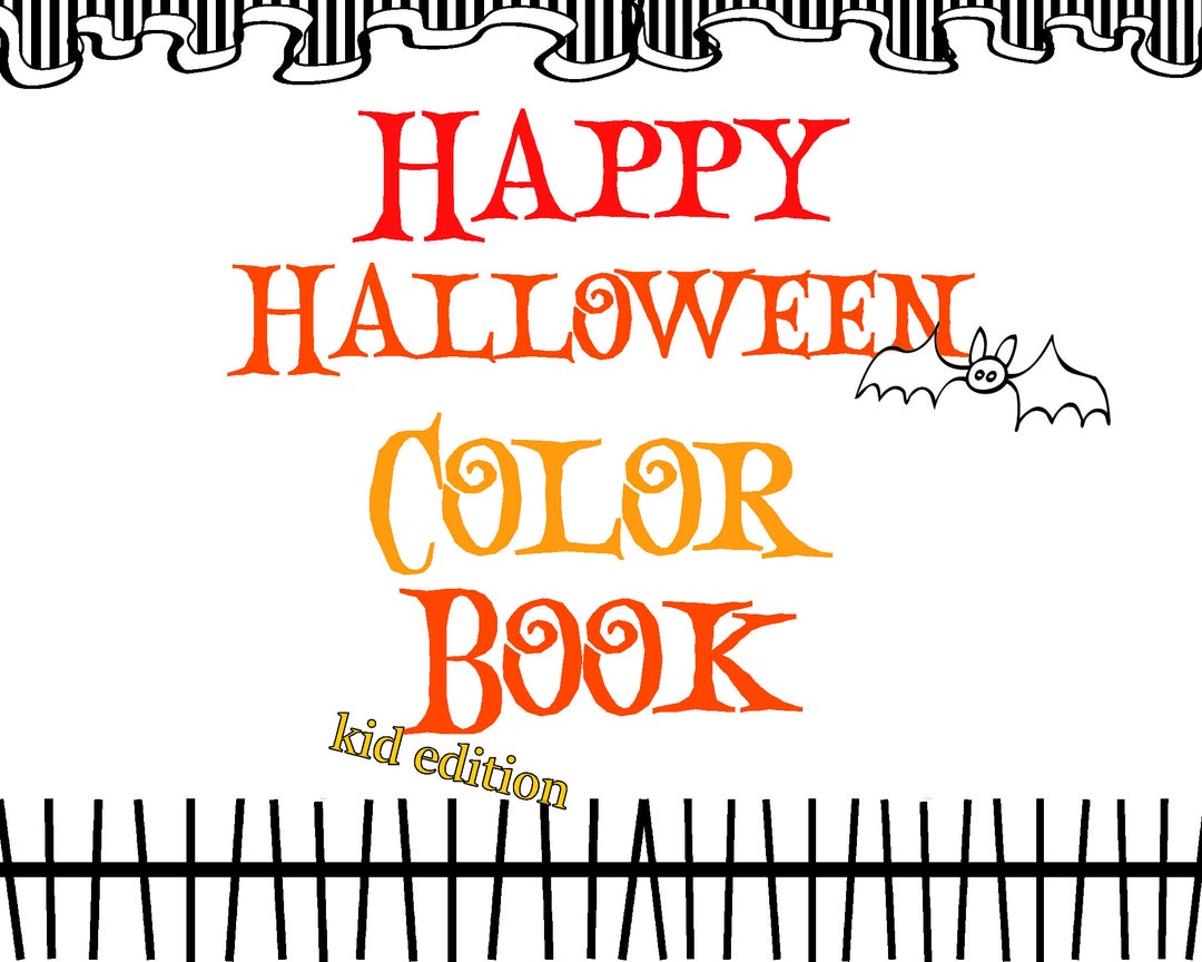 Halloween Kids Coloring Book Autumn Fall and Halloween Etsy